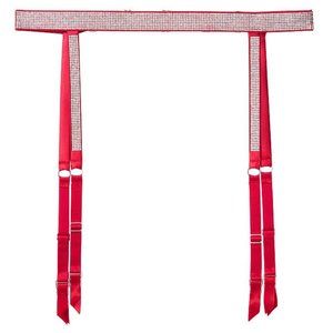 VS XS/S Very Sexy Shine Strap Garter Belt Lipstick Red NWT